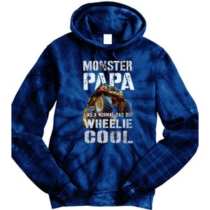 Funny MONSTER TRUCK PAPA Like Normal Dad But Wheelie Cool Tie Dye Hoodie