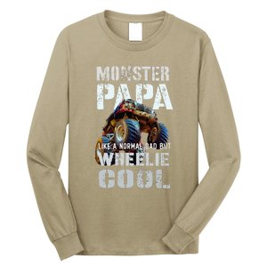 Funny MONSTER TRUCK PAPA Like Normal Dad But Wheelie Cool Long Sleeve Shirt