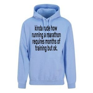 Funny Marathon Training Kinda Rude How Running A Marathon Great Gift Unisex Surf Hoodie