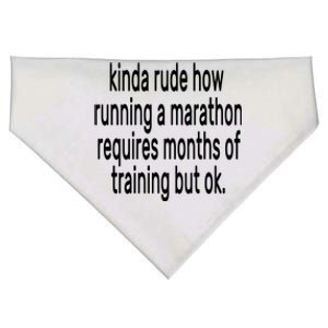 Funny Marathon Training Kinda Rude How Running A Marathon Great Gift USA-Made Doggie Bandana