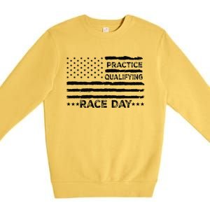 Funny Monday Tuesday Thursday Practice Qualifying Race Day (5) Premium Crewneck Sweatshirt