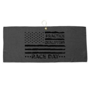 Funny Monday Tuesday Thursday Practice Qualifying Race Day (5) Large Microfiber Waffle Golf Towel