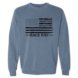 Funny Monday Tuesday Thursday Practice Qualifying Race Day (5) Garment-Dyed Sweatshirt