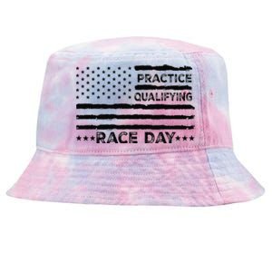 Funny Monday Tuesday Thursday Practice Qualifying Race Day (5) Tie-Dyed Bucket Hat