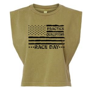 Funny Monday Tuesday Thursday Practice Qualifying Race Day (5) Garment-Dyed Women's Muscle Tee