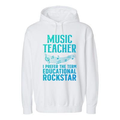 Funny Music Teacher Art Educational Rockstars Cute Gift Garment-Dyed Fleece Hoodie