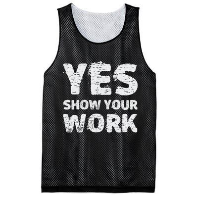 Funny Math Teacher show your work thanks Equation physics Mesh Reversible Basketball Jersey Tank
