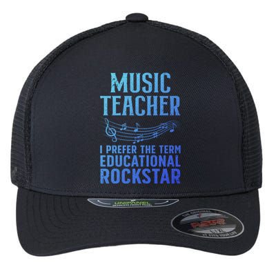 Funny Music Teacher Art Educational Rockstars Cute Gift Flexfit Unipanel Trucker Cap