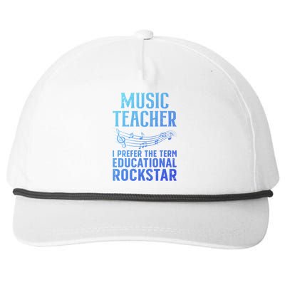 Funny Music Teacher Art Educational Rockstars Cute Gift Snapback Five-Panel Rope Hat