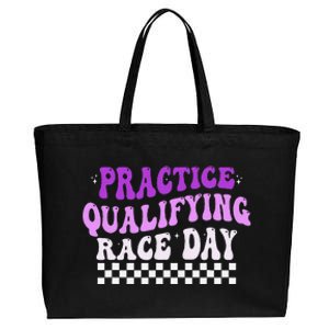 Funny Monday Tuesday Thursday Practice Qualifying Race Day (3) Cotton Canvas Jumbo Tote