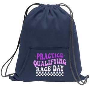 Funny Monday Tuesday Thursday Practice Qualifying Race Day (3) Sweatshirt Cinch Pack Bag