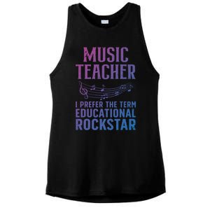 Funny Music Teacher Art Educational Rockstars Cute Gift Ladies PosiCharge Tri-Blend Wicking Tank