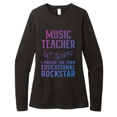 Funny Music Teacher Art Educational Rockstars Cute Gift Womens CVC Long Sleeve Shirt