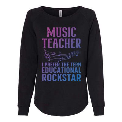 Funny Music Teacher Art Educational Rockstars Cute Gift Womens California Wash Sweatshirt