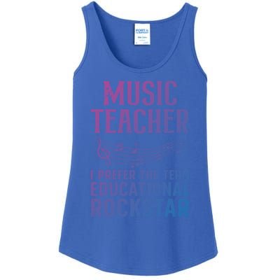 Funny Music Teacher Art Educational Rockstars Cute Gift Ladies Essential Tank