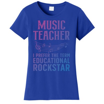 Funny Music Teacher Art Educational Rockstars Cute Gift Women's T-Shirt