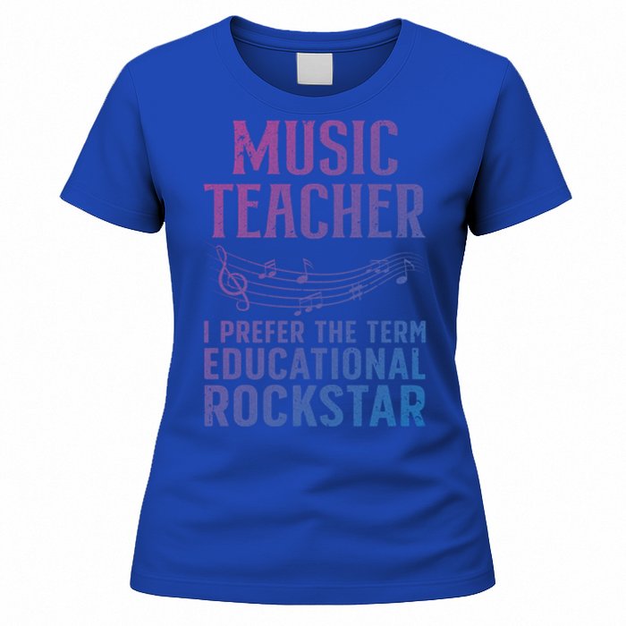 Funny Music Teacher Art Educational Rockstars Cute Gift Women's T-Shirt