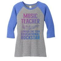 Funny Music Teacher Art Educational Rockstars Cute Gift Women's Tri-Blend 3/4-Sleeve Raglan Shirt