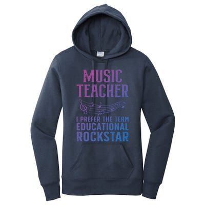 Funny Music Teacher Art Educational Rockstars Cute Gift Women's Pullover Hoodie