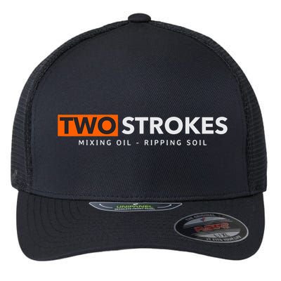 Funny Motocross Two Strokes Mixing Oil Ripping Soil Flexfit Unipanel Trucker Cap