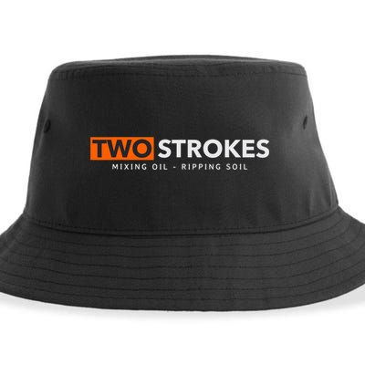 Funny Motocross Two Strokes Mixing Oil Ripping Soil Sustainable Bucket Hat