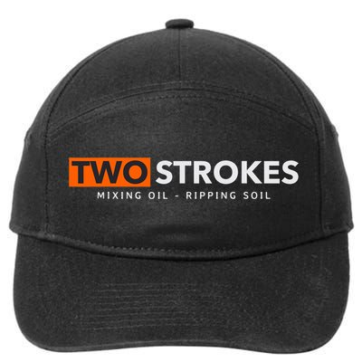 Funny Motocross Two Strokes Mixing Oil Ripping Soil 7-Panel Snapback Hat