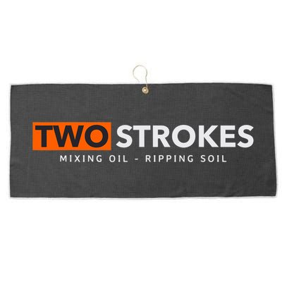 Funny Motocross Two Strokes Mixing Oil Ripping Soil Large Microfiber Waffle Golf Towel
