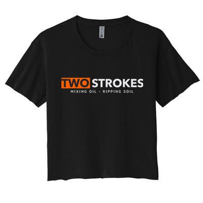 Funny Motocross Two Strokes Mixing Oil Ripping Soil Crop Top