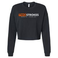 Funny Motocross Two Strokes Mixing Oil Ripping Soil Cropped Pullover Crew