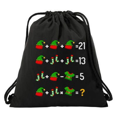 Funny Math Teacher Order Of Operations Quiz Xmas Drawstring Bag
