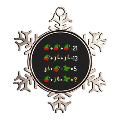 Funny Math Teacher Order Of Operations Quiz Xmas Metallic Star Ornament