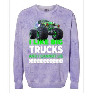 Funny Monster Truck I Like Big Trucks For Adults Colorblast Crewneck Sweatshirt