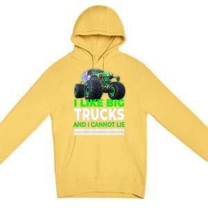 Funny Monster Truck I Like Big Trucks For Adults Premium Pullover Hoodie