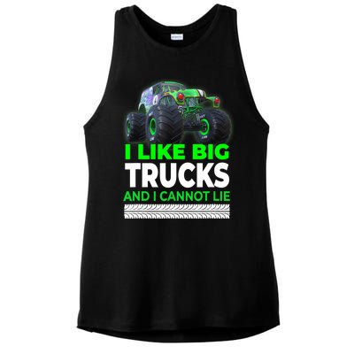 Funny Monster Truck I Like Big Trucks For Adults Ladies PosiCharge Tri-Blend Wicking Tank