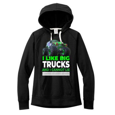 Funny Monster Truck I Like Big Trucks For Adults Women's Fleece Hoodie