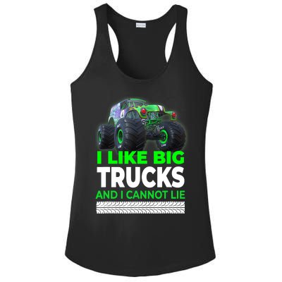 Funny Monster Truck I Like Big Trucks For Adults Ladies PosiCharge Competitor Racerback Tank