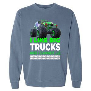 Funny Monster Truck I Like Big Trucks For Adults Garment-Dyed Sweatshirt