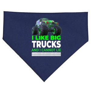 Funny Monster Truck I Like Big Trucks For Adults USA-Made Doggie Bandana