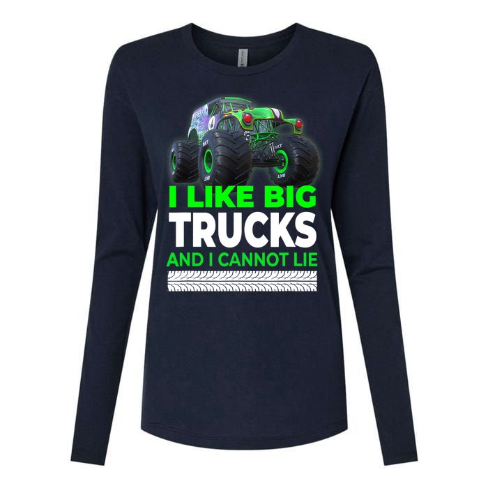 Funny Monster Truck I Like Big Trucks For Adults Womens Cotton Relaxed Long Sleeve T-Shirt