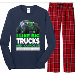 Funny Monster Truck I Like Big Trucks For Adults Long Sleeve Pajama Set