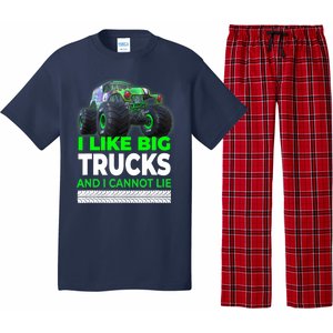 Funny Monster Truck I Like Big Trucks For Adults Pajama Set