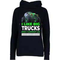 Funny Monster Truck I Like Big Trucks For Adults Womens Funnel Neck Pullover Hood