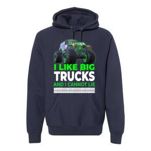 Funny Monster Truck I Like Big Trucks For Adults Premium Hoodie