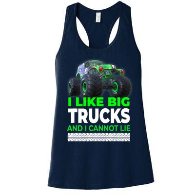 Funny Monster Truck I Like Big Trucks For Adults Women's Racerback Tank