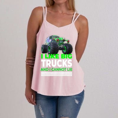 Funny Monster Truck I Like Big Trucks For Adults Women's Strappy Tank