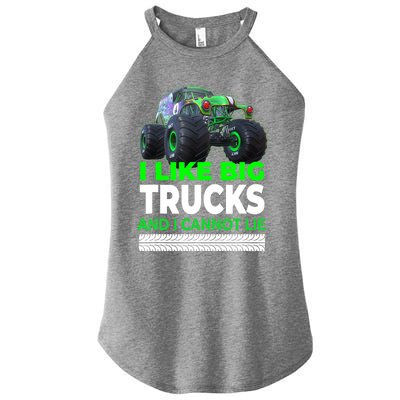 Funny Monster Truck I Like Big Trucks For Adults Women's Perfect Tri Rocker Tank