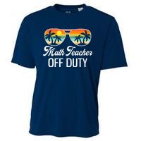 Funny Math Teacher Off Duty Sunglasses Beach Sunset Cooling Performance Crew T-Shirt