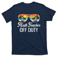 Funny Math Teacher Off Duty Sunglasses Beach Sunset T-Shirt