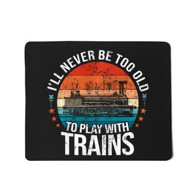 Funny Model Train Collector Novelty Design Train Lover Mousepad