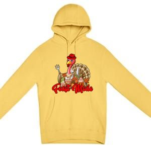 Feast Mode Turkey Thanksgiving Holiday Premium Pullover Hoodie